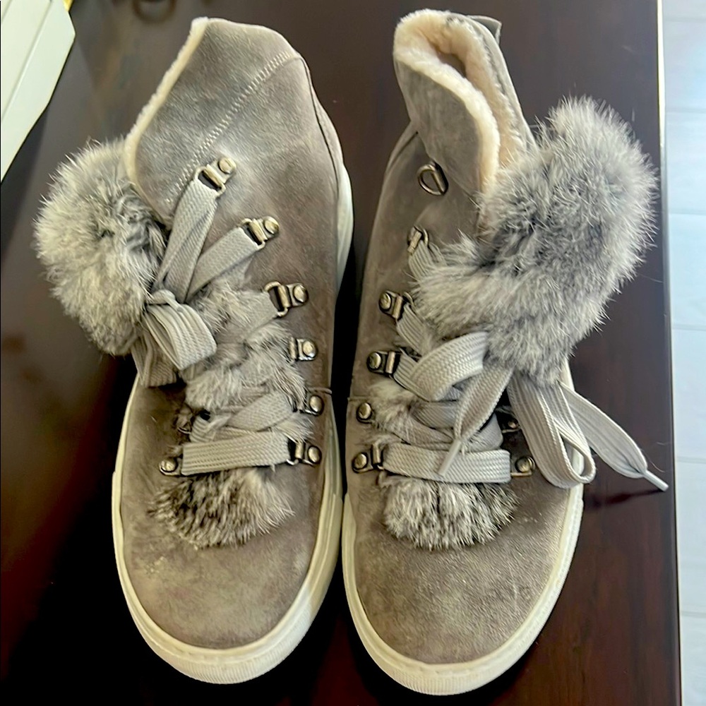 Genuine Rabbit fur womens boots